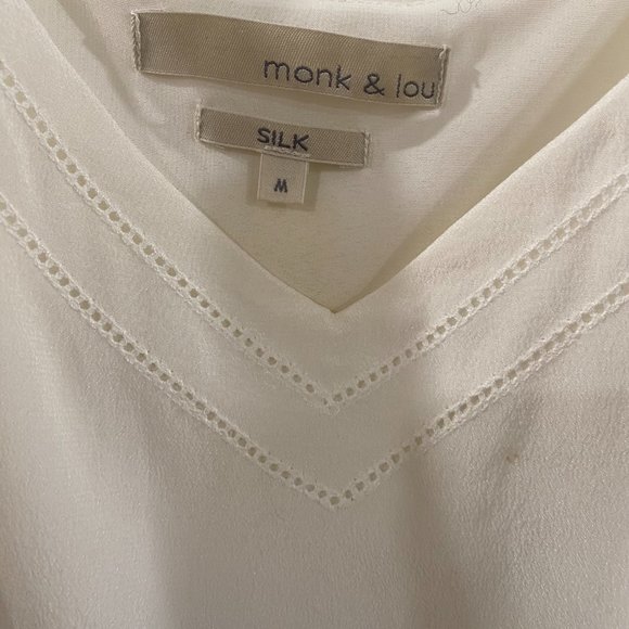 Monk & Lou Two Tone Silk Drummond Dress Medium - Picture 3 of 9